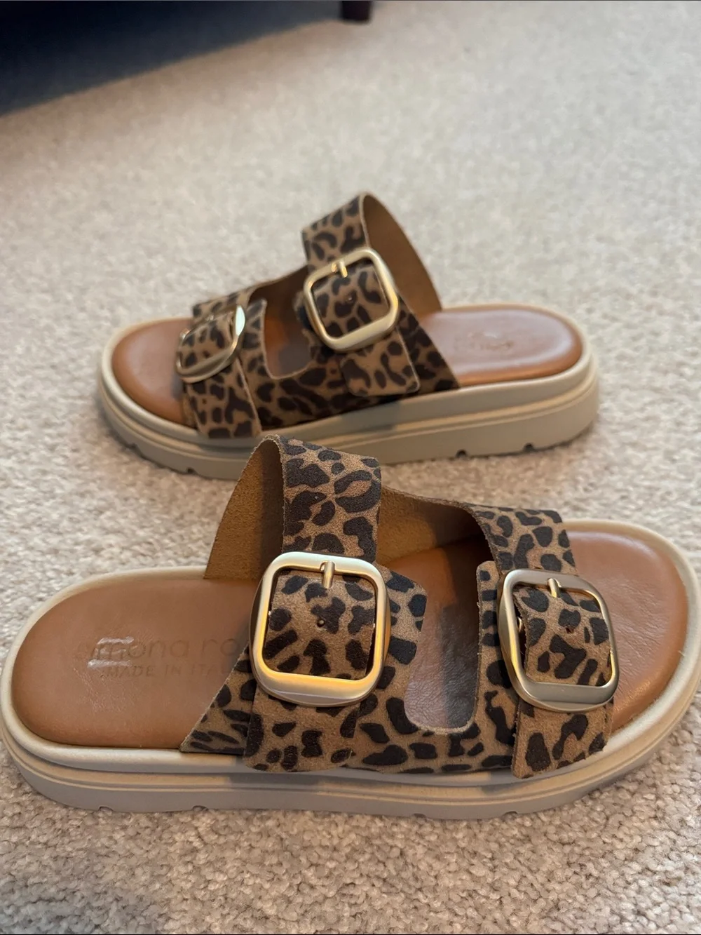 Simona Rossi Leopard Sandals - Picture 3 of 5